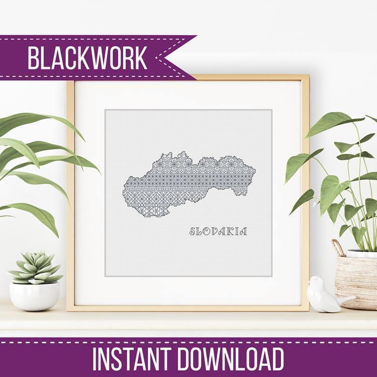 Slovakia - Blackwork Patterns & Cross Stitch by Peppermint Purple
