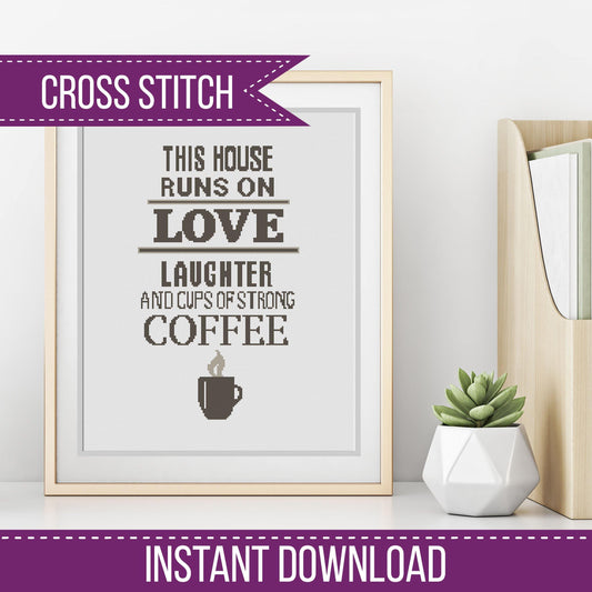 Strong Coffee - Blackwork Patterns & Cross Stitch by Peppermint Purple