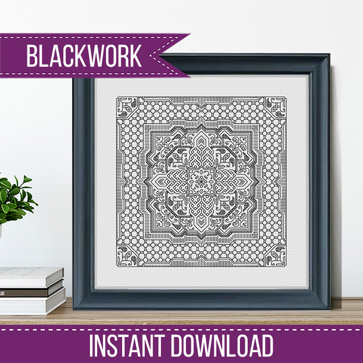 Study In Black Blackwork - Blackwork Patterns & Cross Stitch by Peppermint Purple