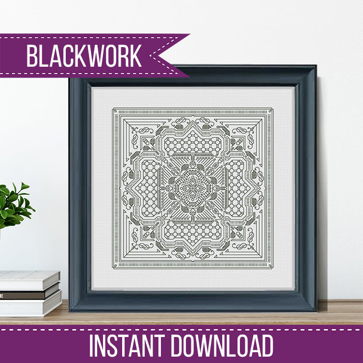 Study In Fern Green - Blackwork Patterns & Cross Stitch by Peppermint Purple