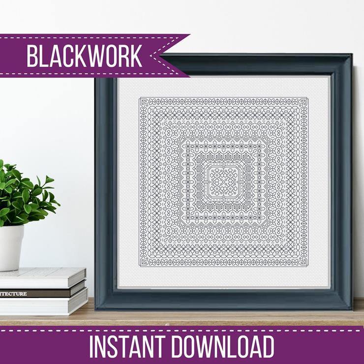 Study In Pewter Blackwork - Blackwork Patterns & Cross Stitch by Peppermint Purple