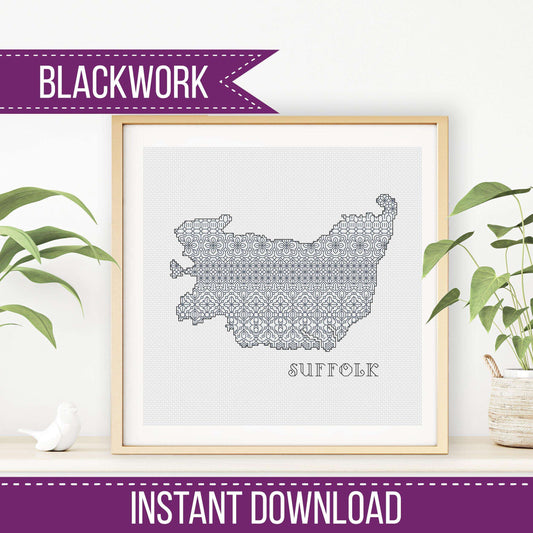 Suffolk - Blackwork Patterns & Cross Stitch by Peppermint Purple