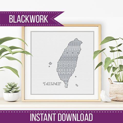 Taiwan Blackwork - Blackwork Patterns & Cross Stitch by Peppermint Purple