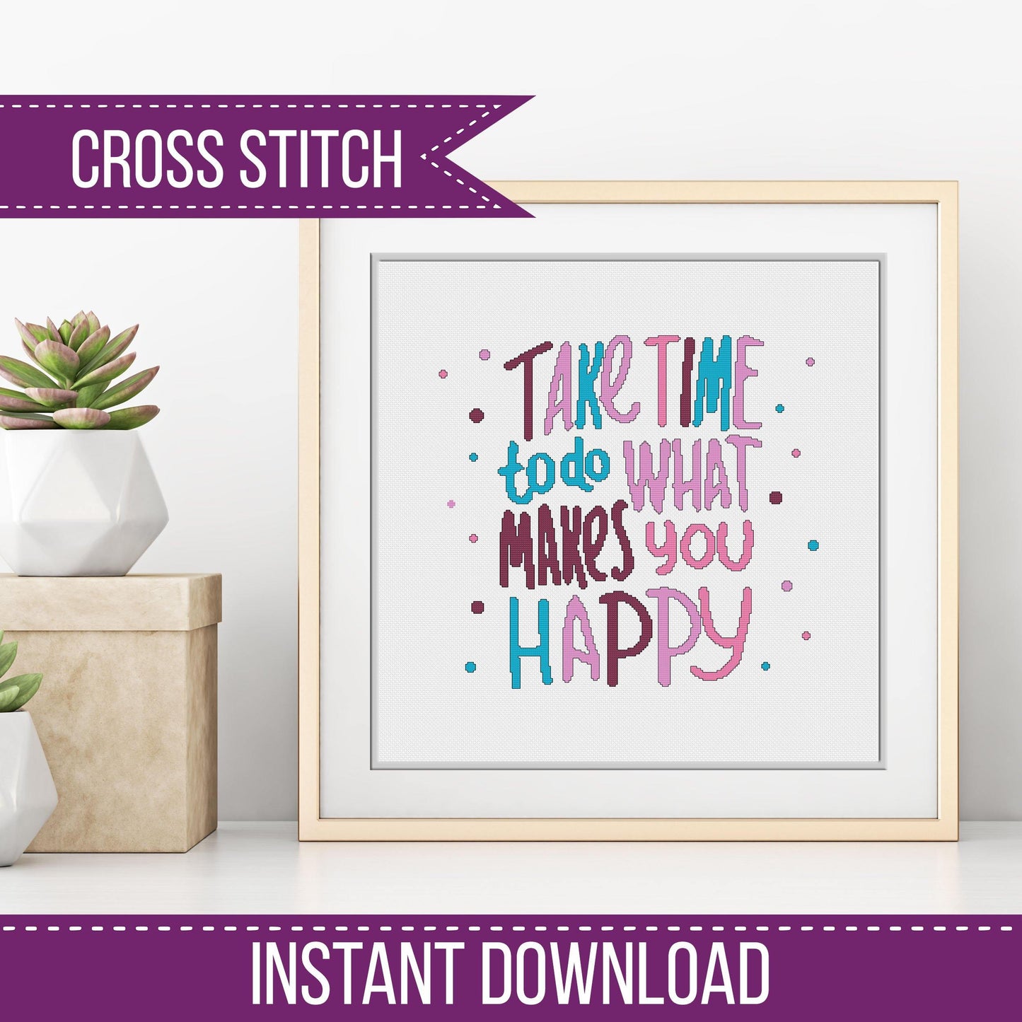 Take Time - Blackwork Patterns & Cross Stitch by Peppermint Purple