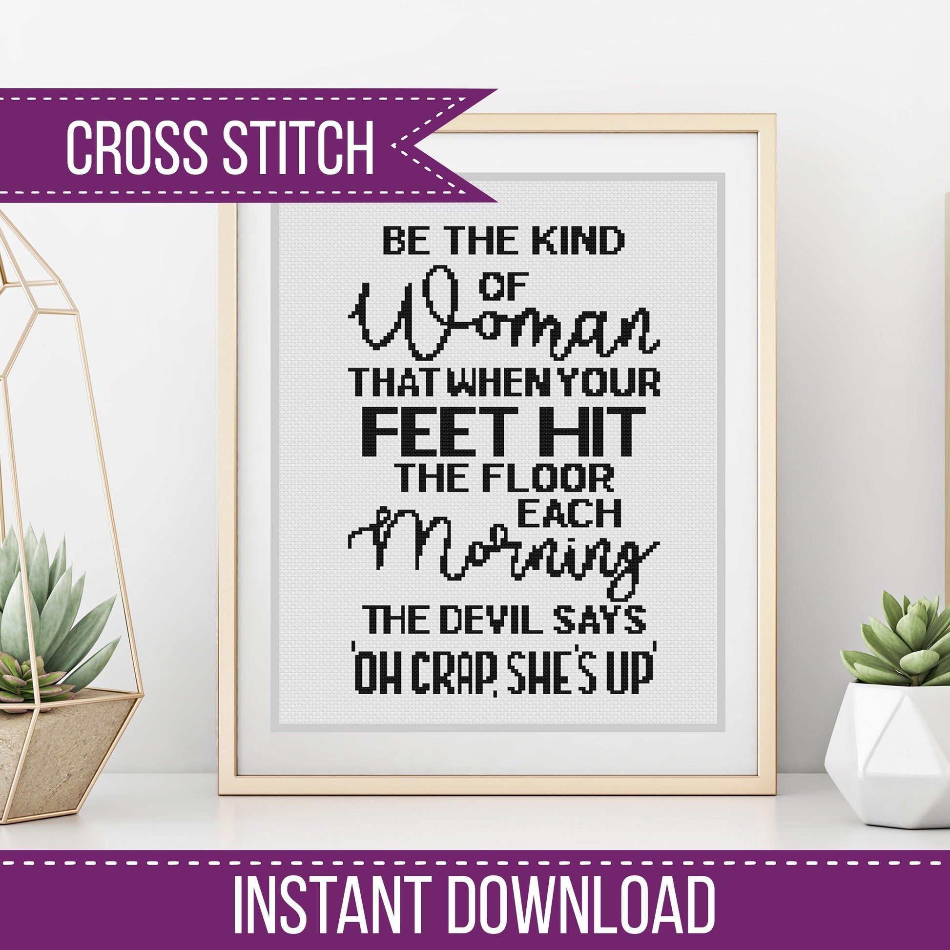 The Kind of Woman - Blackwork Patterns & Cross Stitch by Peppermint Purple