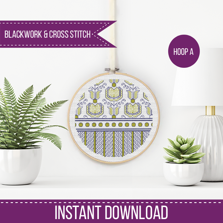 The Wallpaper Collection - Set 1 - Blackwork Patterns & Cross Stitch by Peppermint Purple