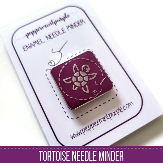 Tortoise Needle Minder - Blackwork Patterns & Cross Stitch by Peppermint Purple