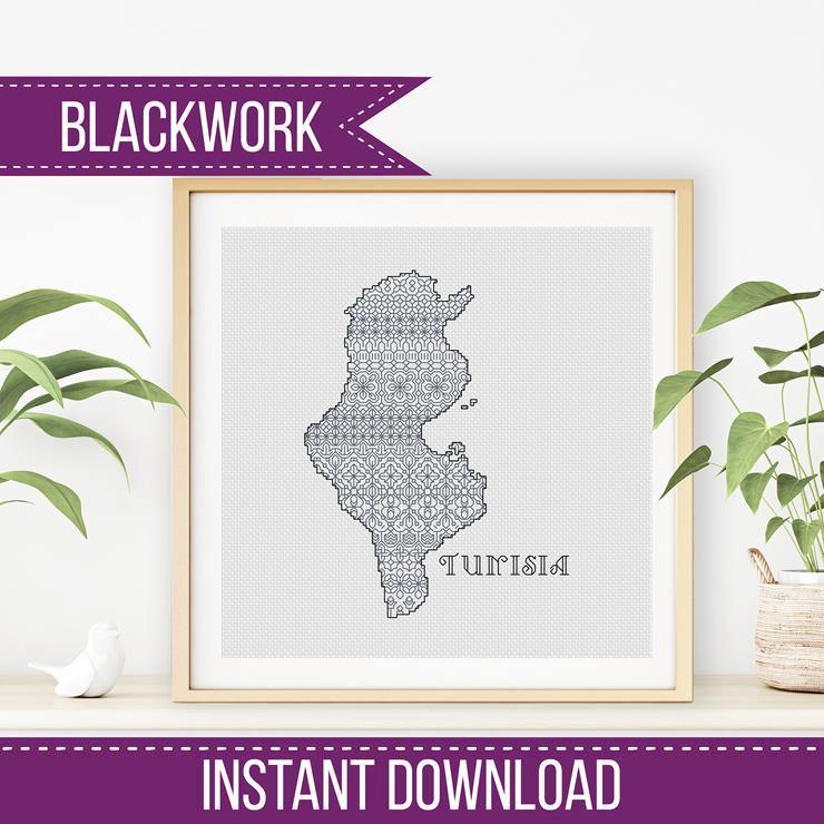 Tunisia - Blackwork Patterns & Cross Stitch by Peppermint Purple
