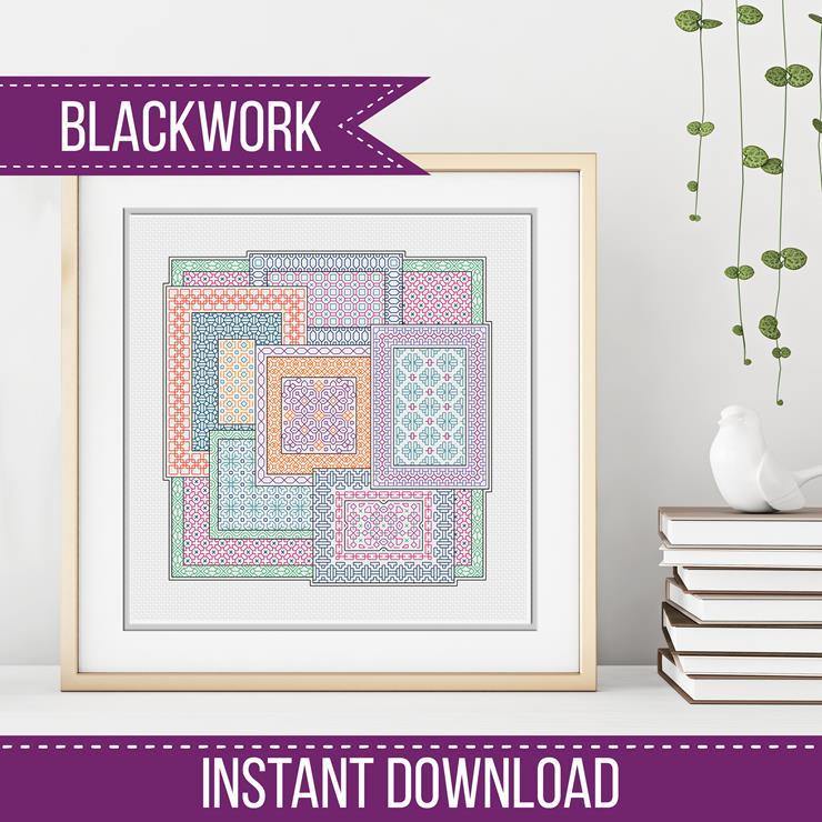 Turkish Rectangles - Blackwork Patterns & Cross Stitch by Peppermint Purple