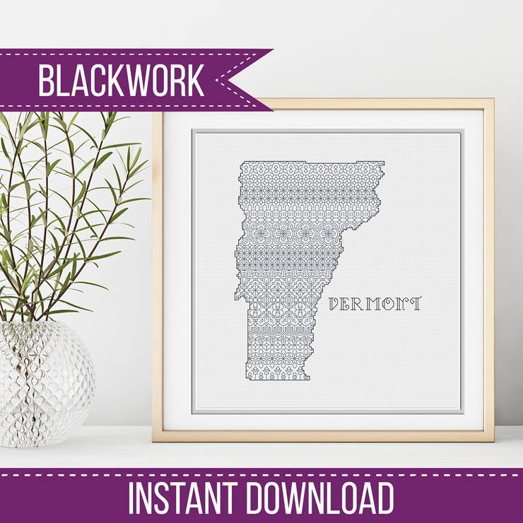 Vermont Blackwork - Blackwork Patterns & Cross Stitch by Peppermint Purple