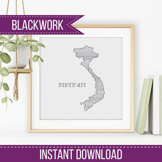 Vietnam Blackwork - Blackwork Patterns & Cross Stitch by Peppermint Purple