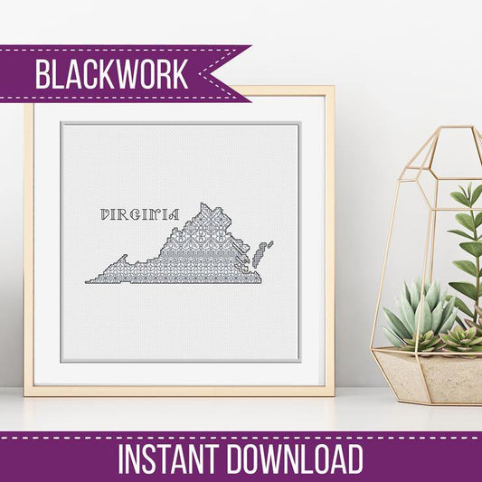 Virginia Blackwork - Blackwork Patterns & Cross Stitch by Peppermint Purple