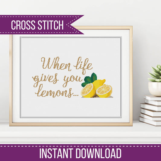 When Life gives you lemons - Blackwork Patterns & Cross Stitch by Peppermint Purple