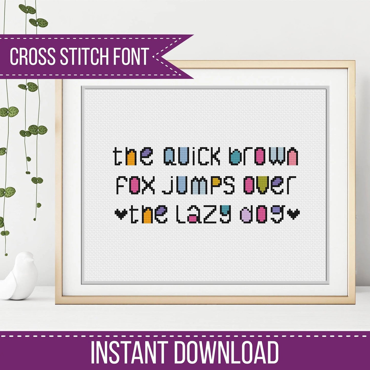 Whimsical Font - Cross Stitch Font by Peppermint Purple