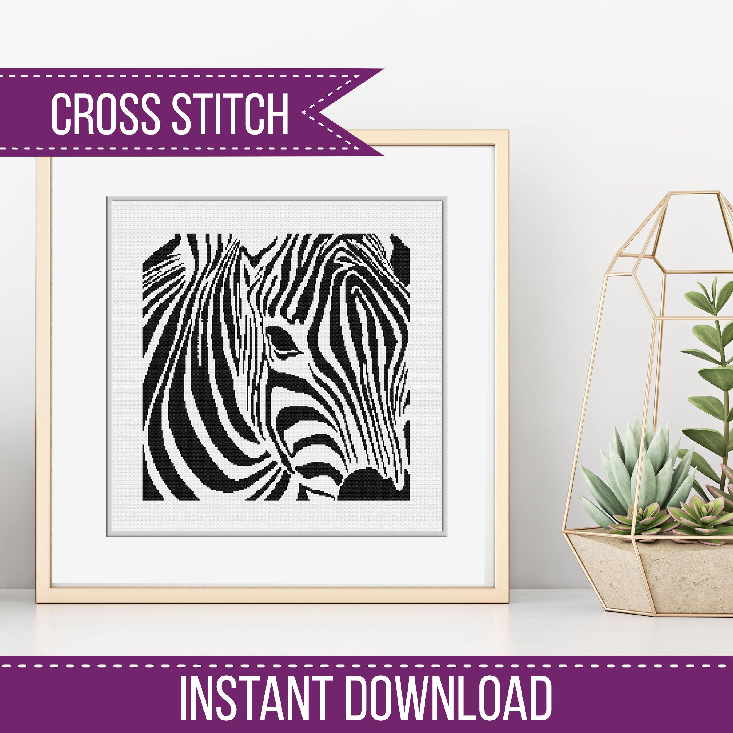 Zebra Chart; Cross Stitch Pattern - by Peppermint Purple