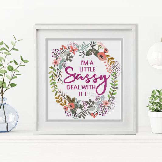 Sassy Cross Stitch Pattern by Peppermint Purple