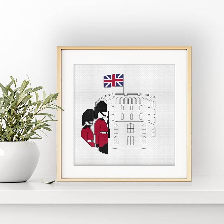 Windsor Castle Cross Stitch Pattern by Peppermint Purple