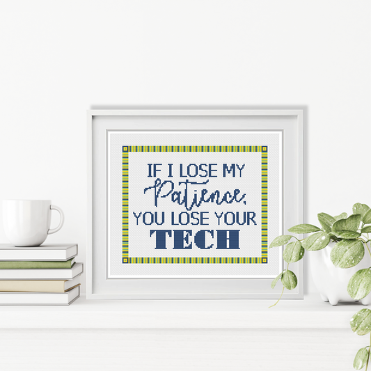 I lose my patience Cross Stitch Pattern by Peppermint Purple