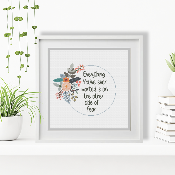 The Other Side of Fear Cross Stitch Pattern by Peppermint Purple