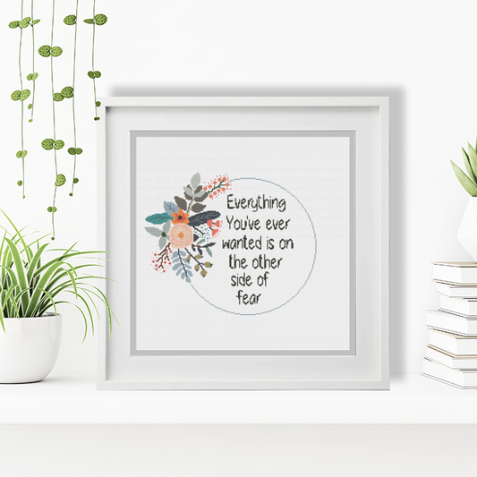 The Other Side of Fear Cross Stitch Pattern by Peppermint Purple