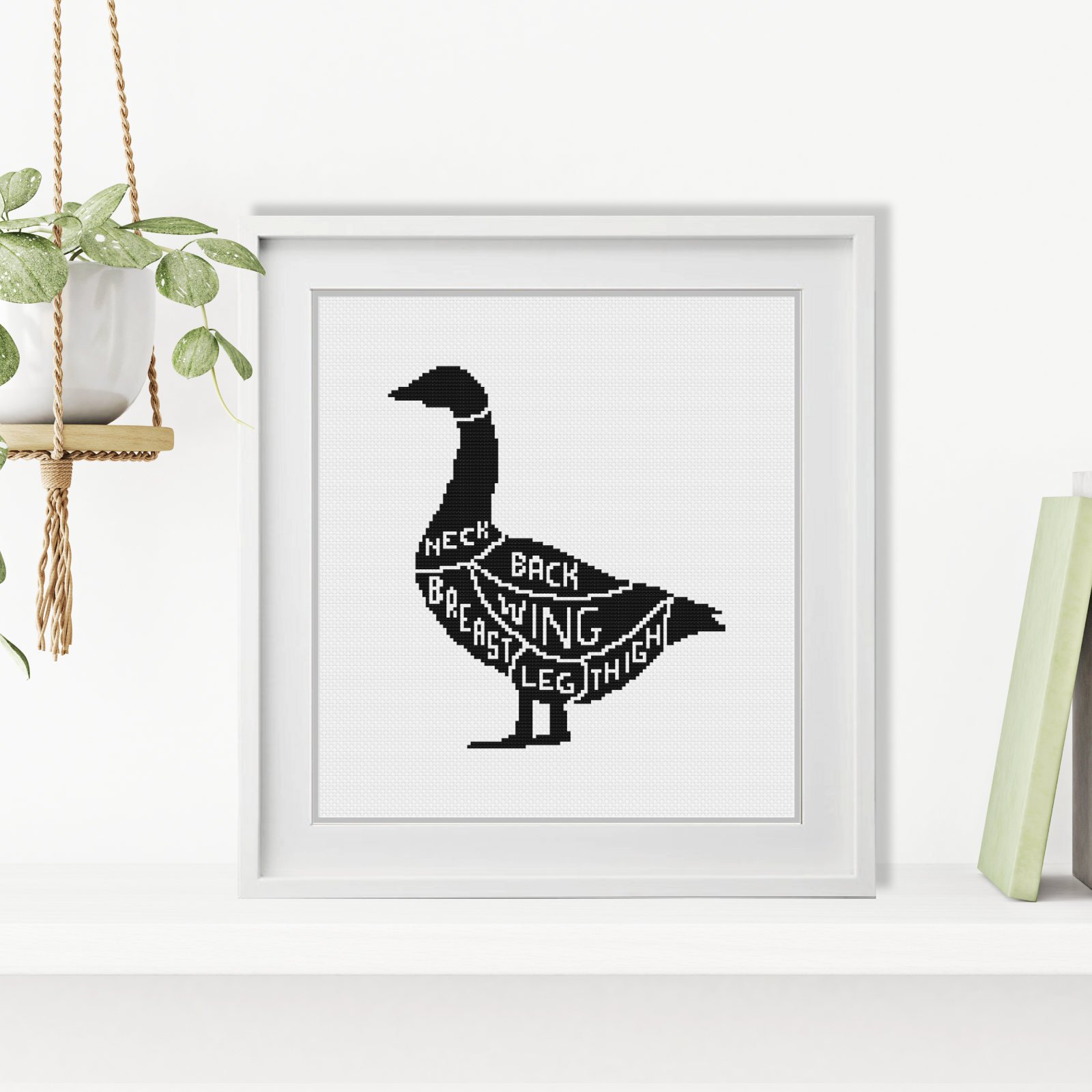 Meat Cuts - Duck Cross Stitch Pattern by Peppermint Purple