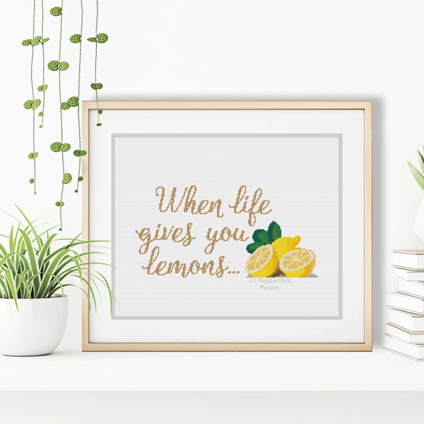 When Life gives you lemons Cross Stitch Pattern by Peppermint Purple