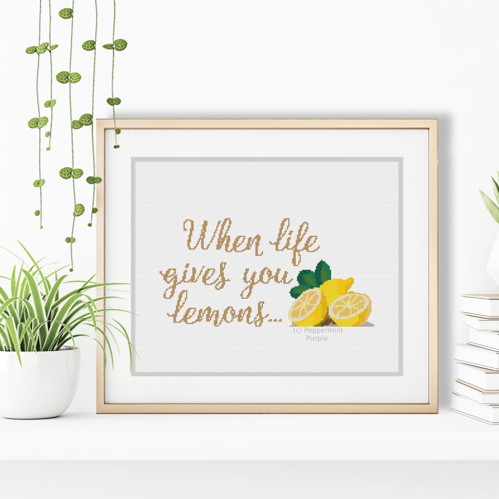 When Life gives you lemons Cross Stitch Pattern by Peppermint Purple