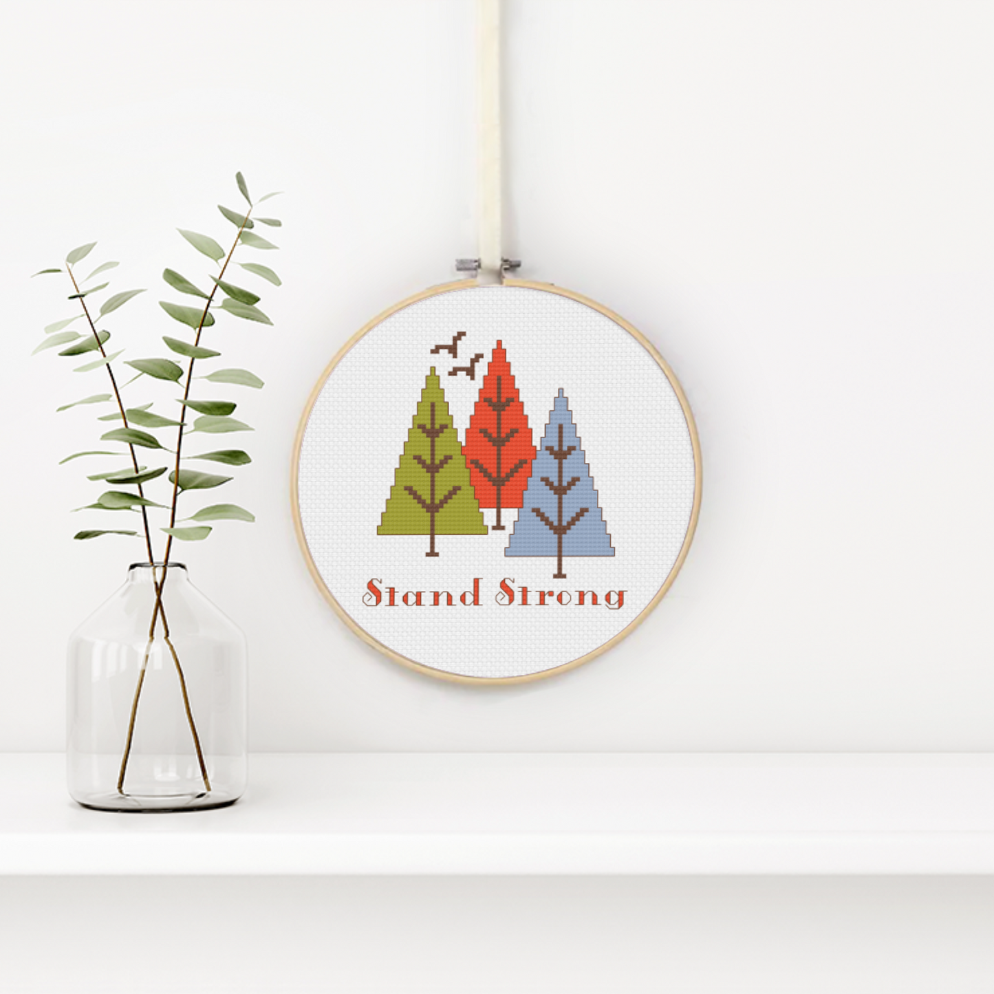 Stand Strong Counted Cross Stitch Pattern by Peppermint Purple