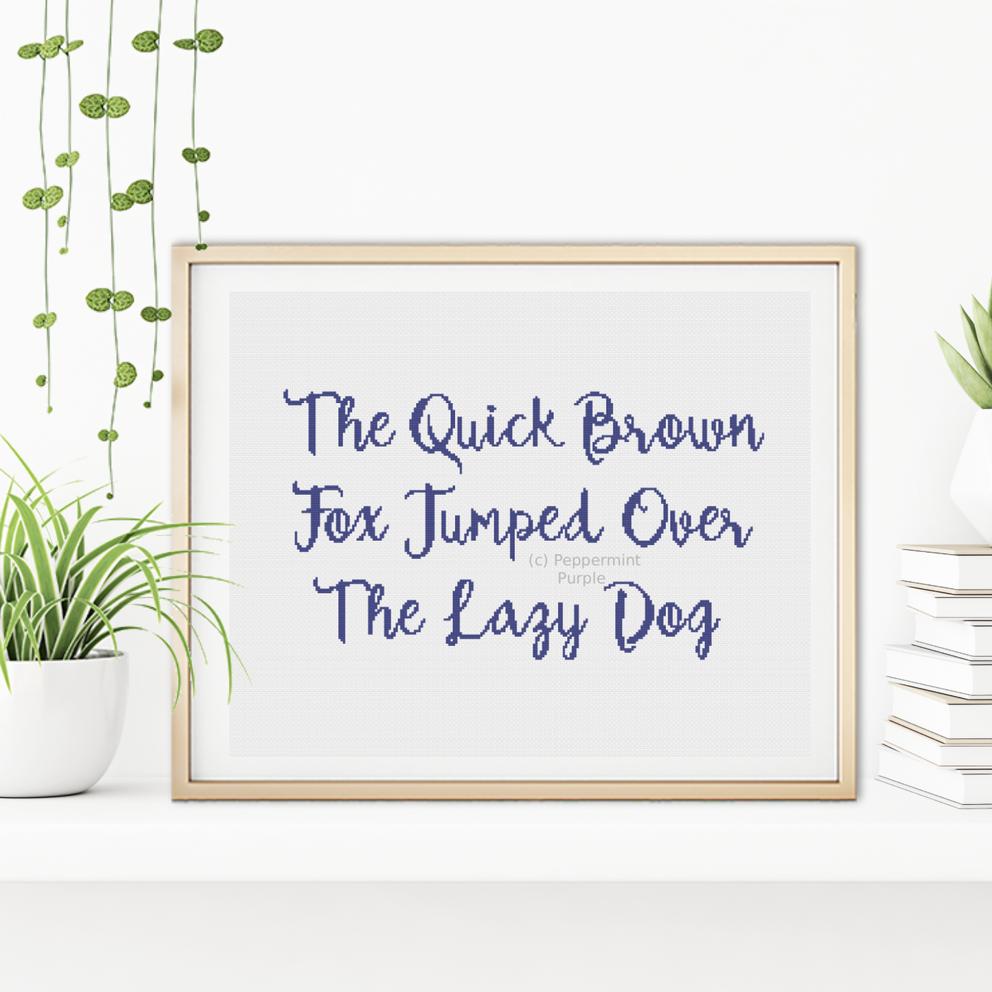Cursive Font Cross Stitch Font by Peppermint Purple