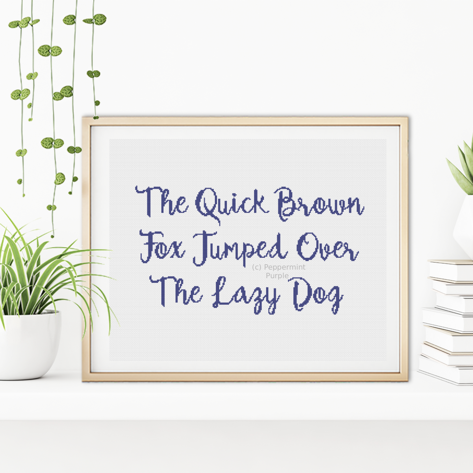 Cursive Font Cross Stitch Font by Peppermint Purple