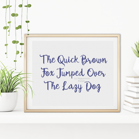 Cursive Font Cross Stitch Font by Peppermint Purple