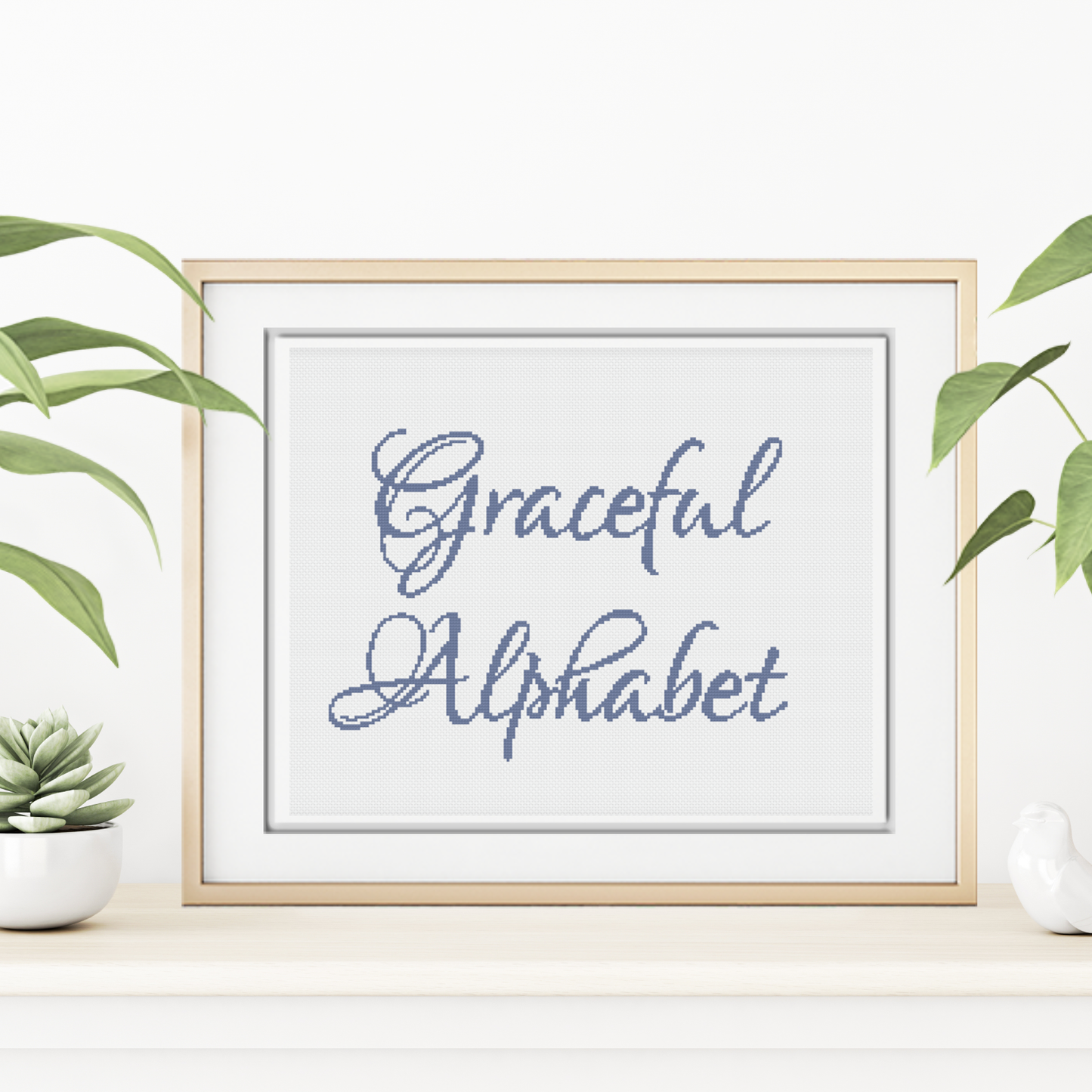 Graceful Font Cross Stitch Font by Peppermint Purple