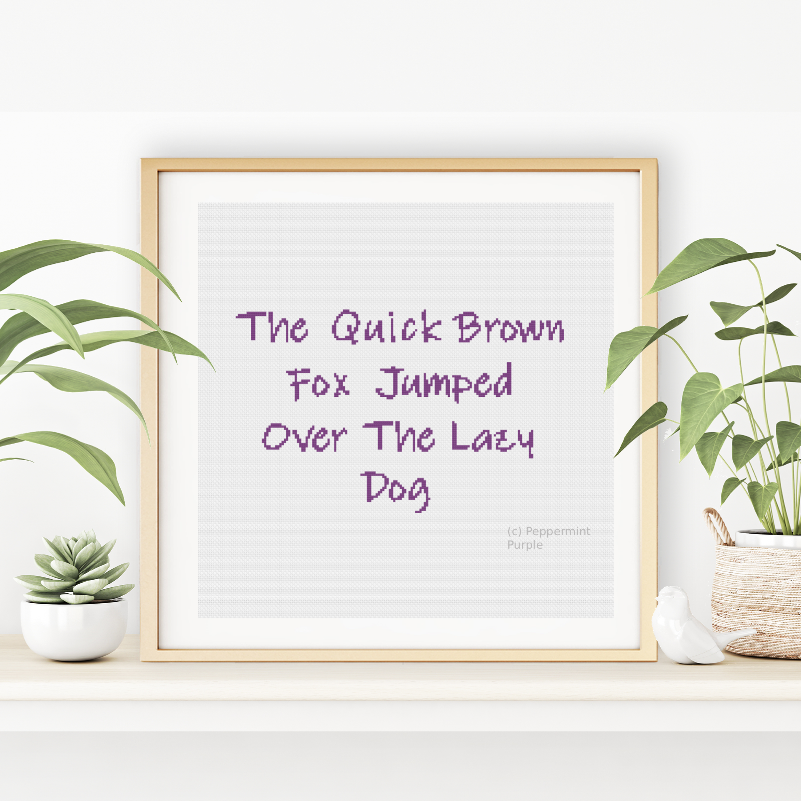 Modern Handwritten Font Cross Stitch Font by Peppermint Purple