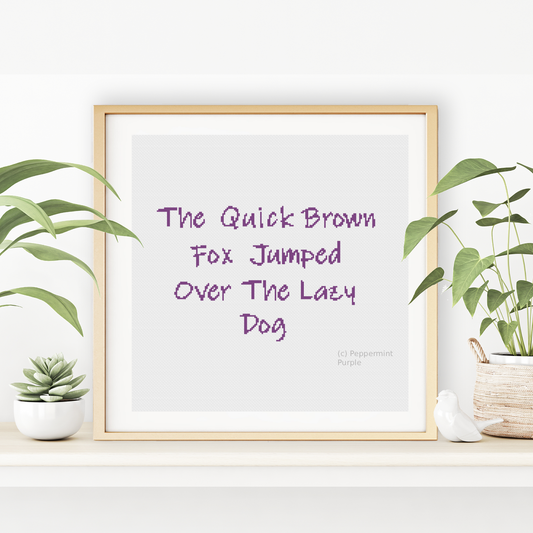 Modern Handwritten Font Cross Stitch Font by Peppermint Purple