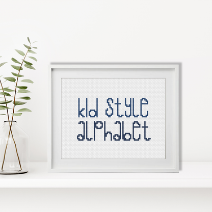 Kids Style Font Cross Stitch Font by Peppermint Purple