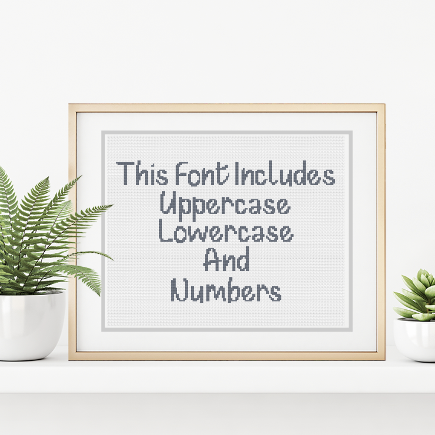 Chamonix Font Cross Stitch Font by Peppermint Purple