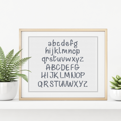 Chamonix Font Cross Stitch Font by Peppermint Purple