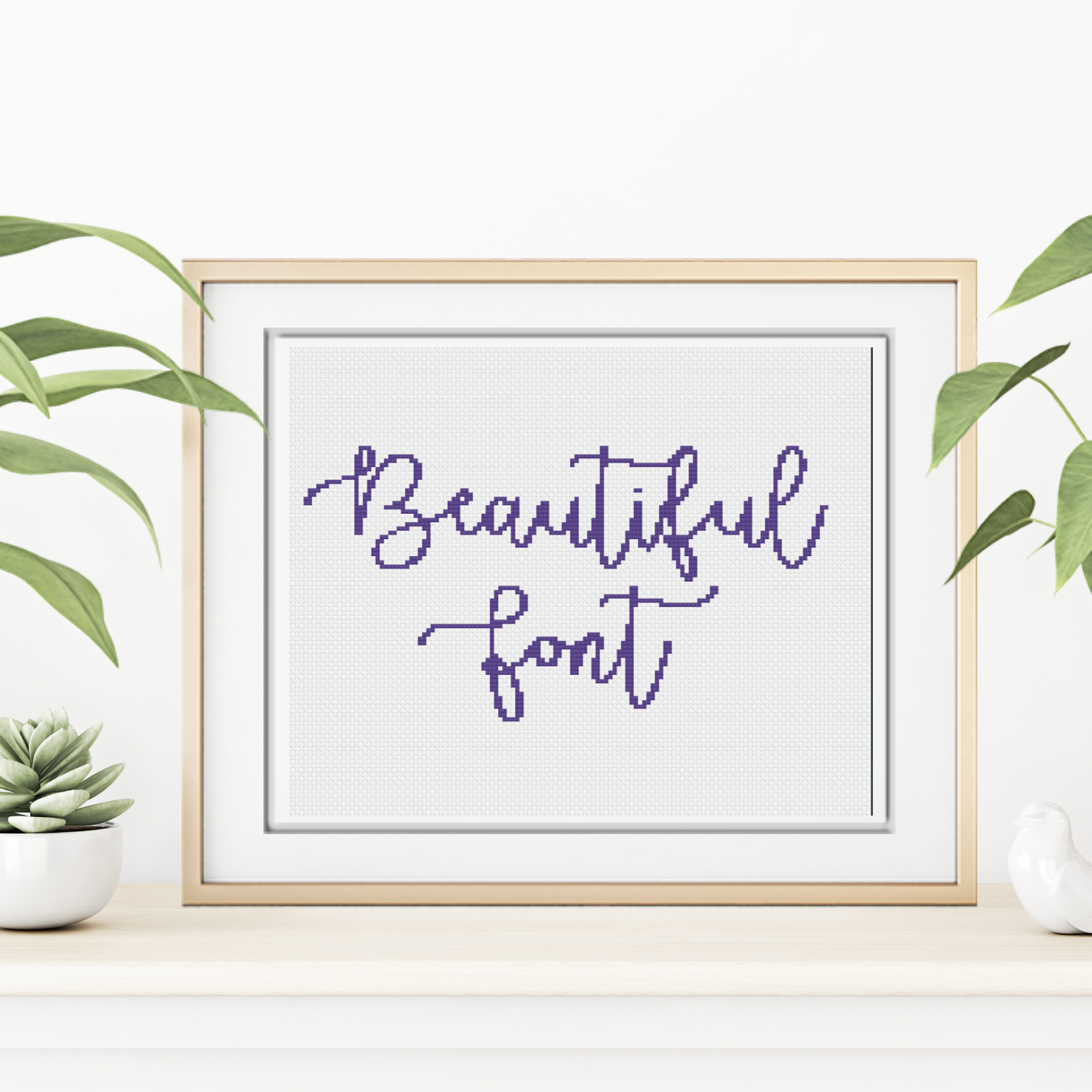 Beautiful Font Cross Stitch Font by Peppermint Purple