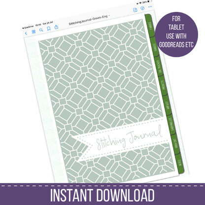 Stitching Journal - DIGITAL for Goodnotes etc Stitching Journal by Peppermint Purple