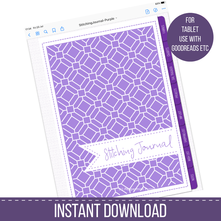 Stitching Journal - DIGITAL for Goodnotes etc Stitching Journal by Peppermint Purple