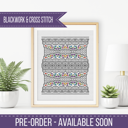 On The Loom - Pre Order available 20th November 2025 Blackwork Pattern by Peppermint Purple