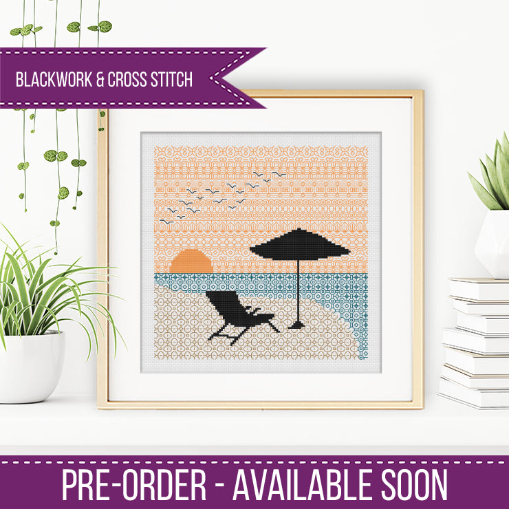 Sunset Migration - Pre Order - Released 20th Feb 2025 Blackwork Pattern by Peppermint Purple