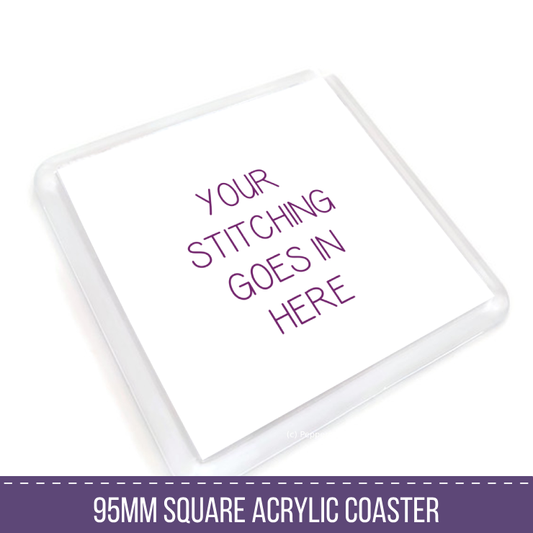 Square Coaster Blank Coaster by Peppermint Purple