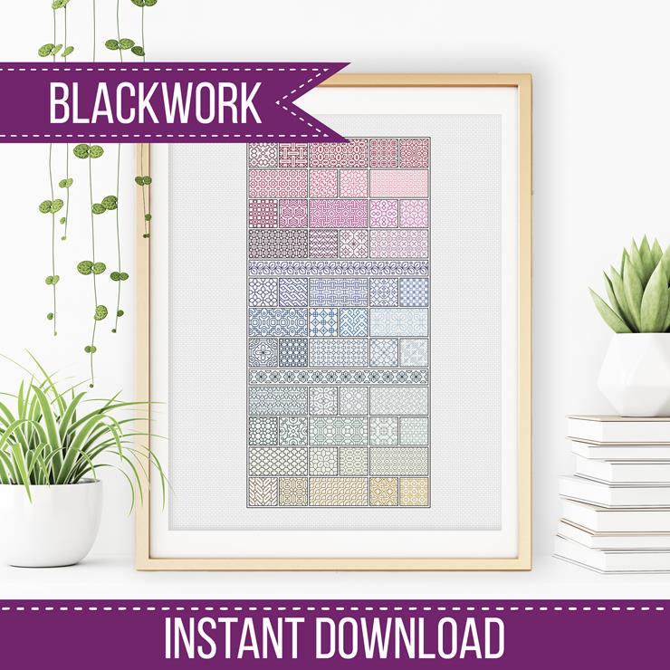 2020 Blackwork SAL - Blackwork Patterns & Cross Stitch by Peppermint Purple