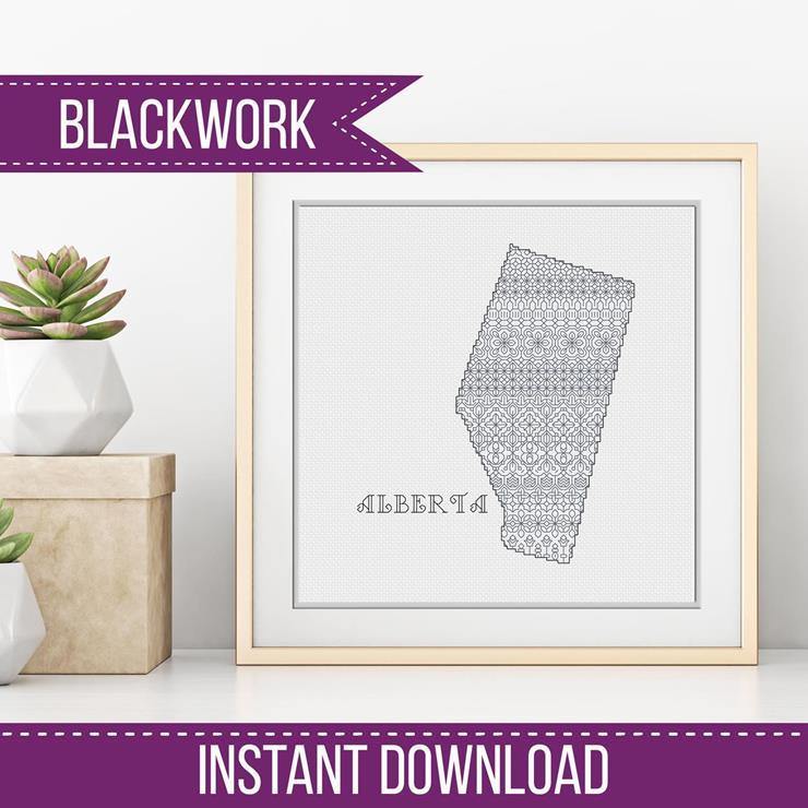 Alberta Blackwork - Blackwork Patterns & Cross Stitch by Peppermint Purple