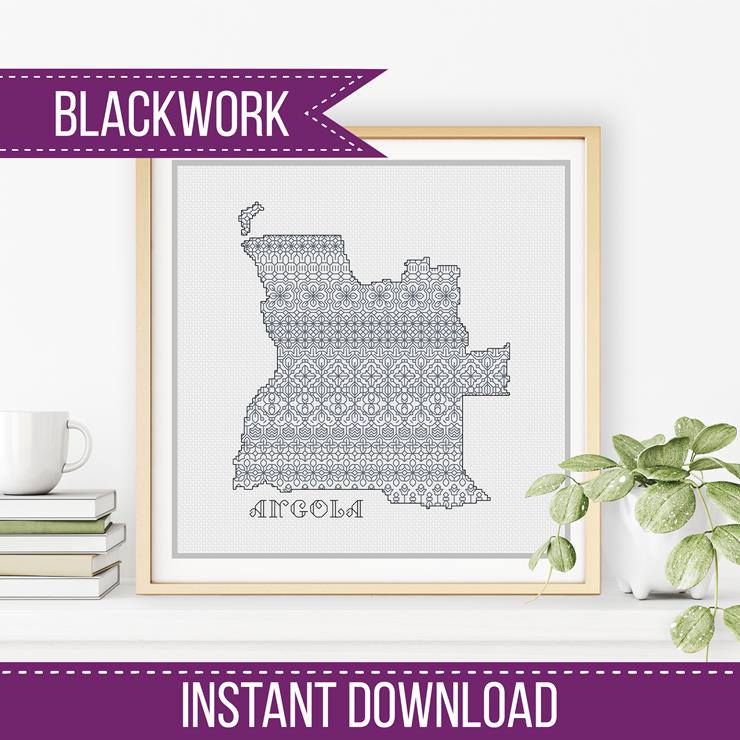 Angola Blackwork - Blackwork Patterns & Cross Stitch by Peppermint Purple