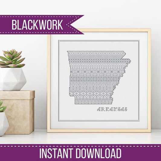 Arkansas Blackwork - Blackwork Patterns & Cross Stitch by Peppermint Purple