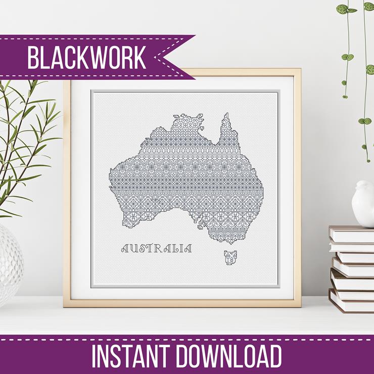 Australian Blackwork - Blackwork Patterns & Cross Stitch by Peppermint Purple