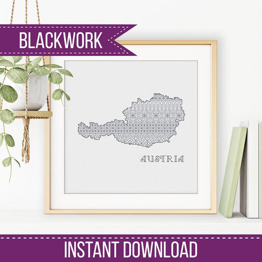 Austria Blackwork - Blackwork Patterns & Cross Stitch by Peppermint Purple