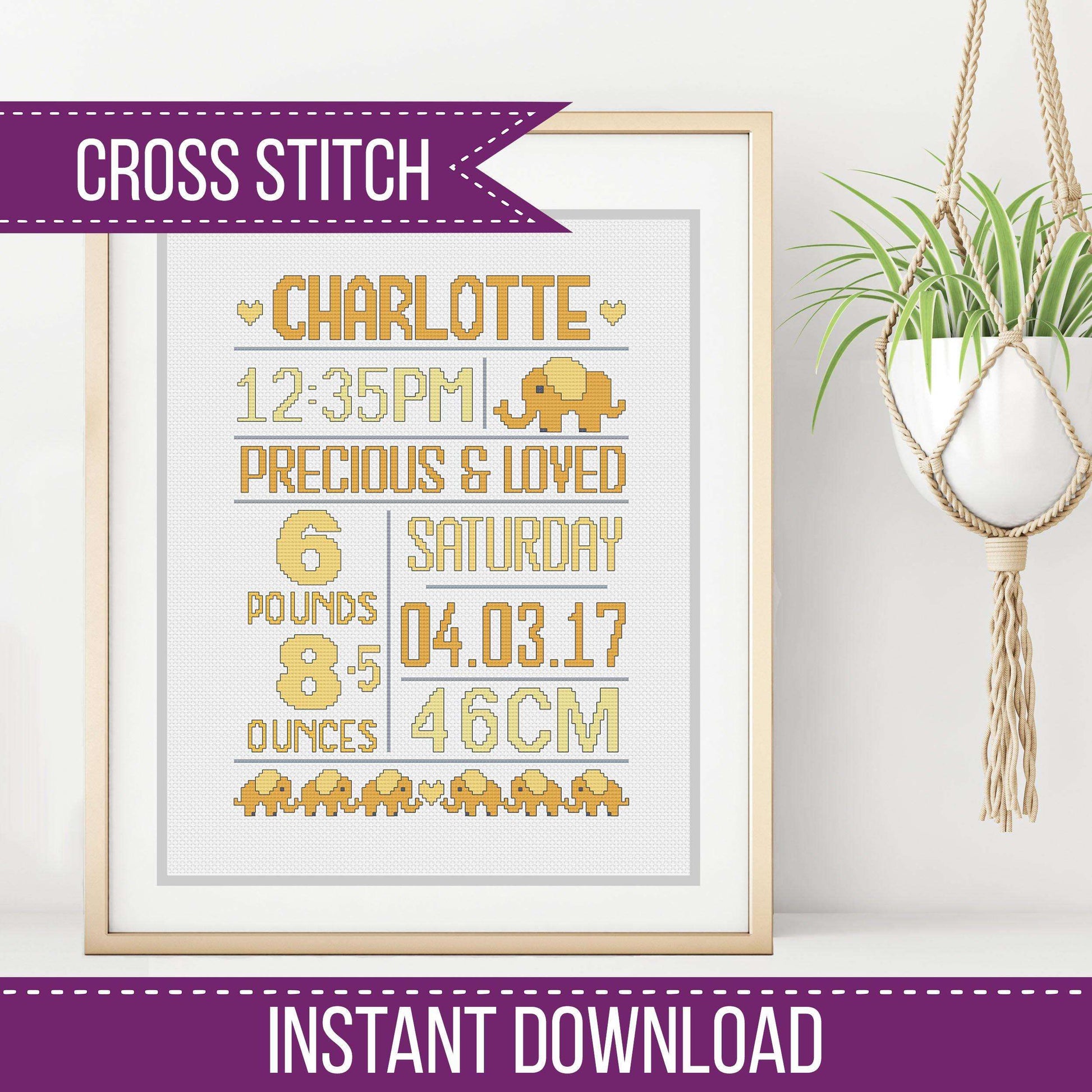 Baby - Blackwork Patterns & Cross Stitch by Peppermint Purple